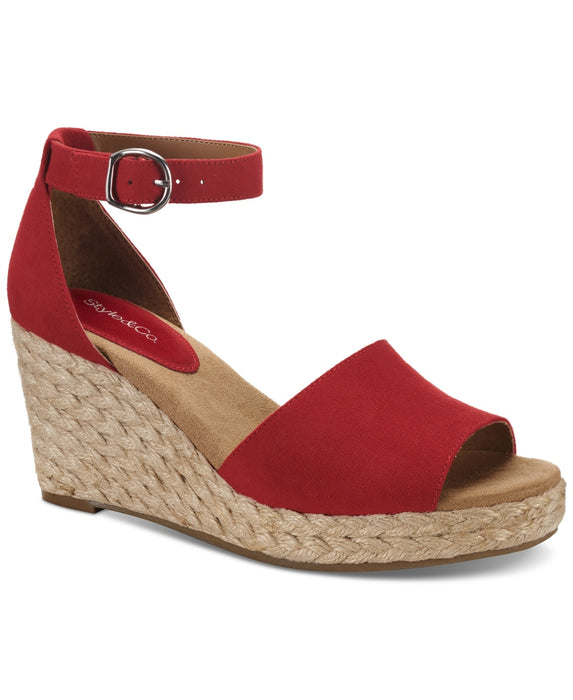 Style & Co Seleeney Wedge Sandals, Created for Macy's - Navy