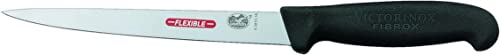 Victorinox 7" Fillet Knife, Straight Blade, Flexible, Black Fibrox Handle 5.3813.18