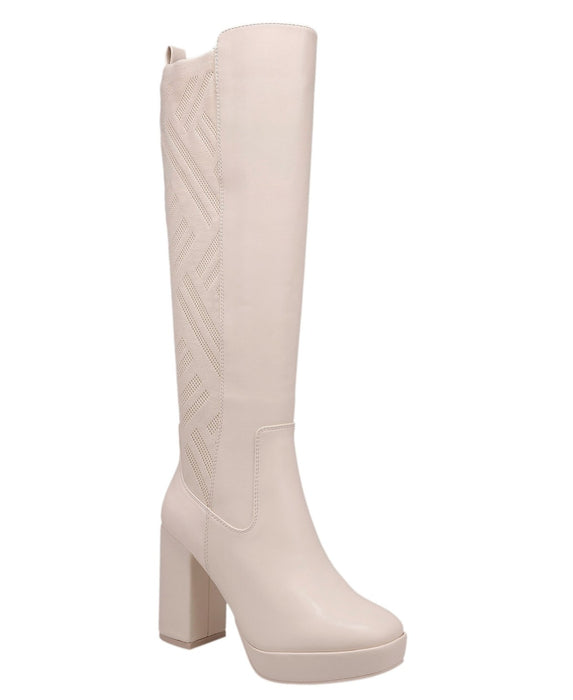 MIA Womens' Elisenda Block-Heel Platform Tall Knee Boots