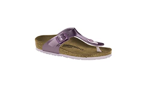 Birkenstock Kids Gizeh Sandals, BF Electric Metallic Lilac, 7-7.5 Narrow Big Kid