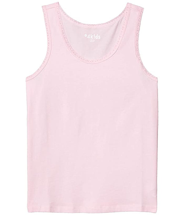 4kids Girls Lace Trim Tank Top Size MD 8 Big Kid