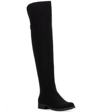 Sun + Stone Womens Allicce Microsuede Over-The-Knee Boots Black 6.5 Medium (B,M)