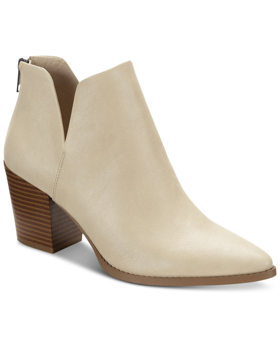 Sun + Stone Women's Elizaa Notched Pointed Toe Dress Booties, Created for Macy's - Ecru