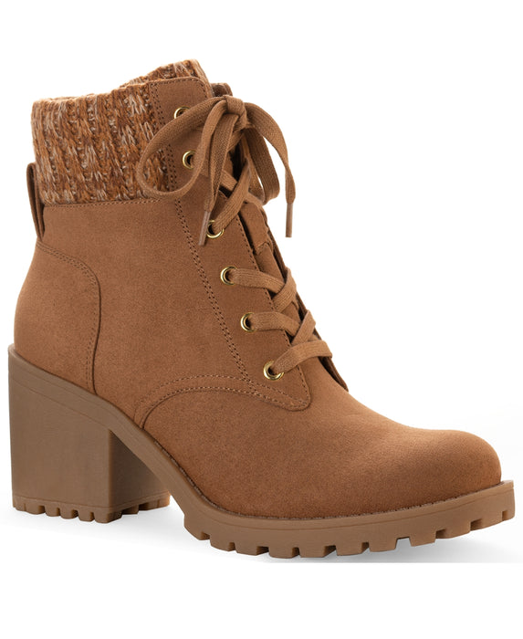 Sun + Stone Womens' Romina Lace-up Hiker Booties