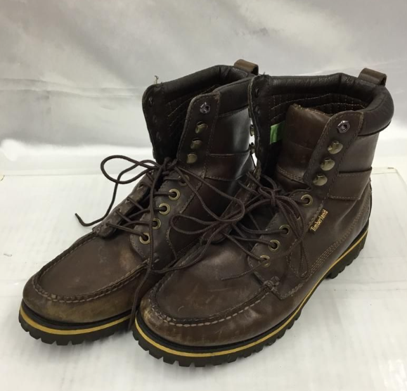 Timberland Mens' Leather Shoes, Dark Brown, 13 US
