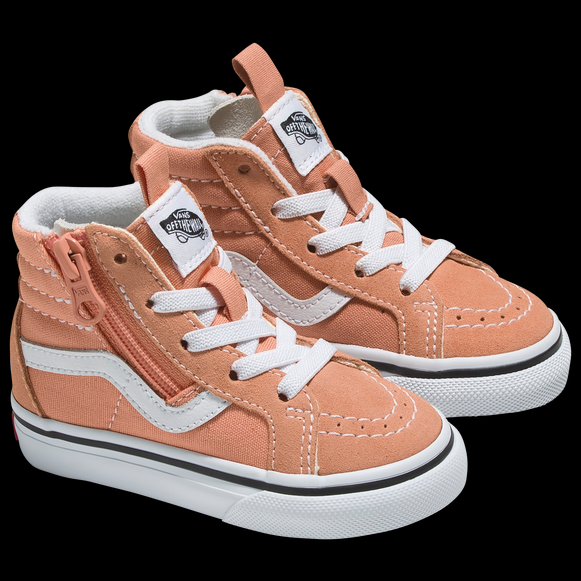 Vans Boys' Sk8 Hi Zip Shoes, Sun Baked/White, 4Y