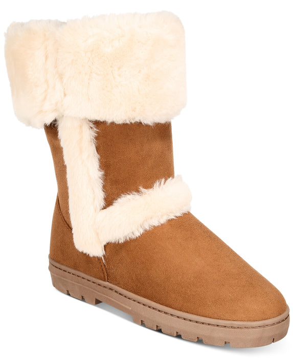 Style & Co. Womens' Witty Suede Faux Fur Casual Boot