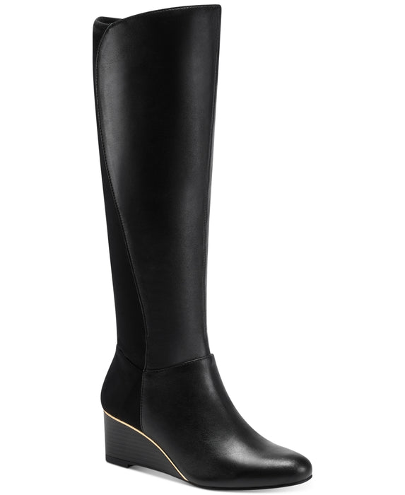 Beverly Womens Leather Wedge Boots