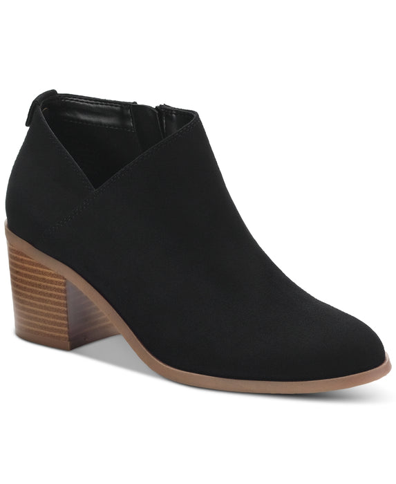 Style & Co Womens Felaa Asymmetrical Block Heel Booties