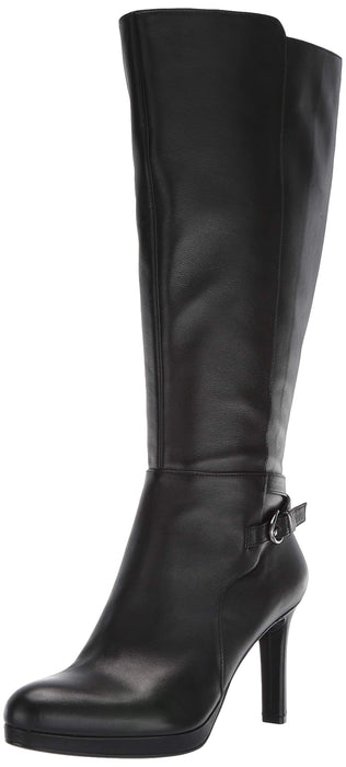 Naturalizer Tai Wide Calf Black Leather 7.5 M (B)