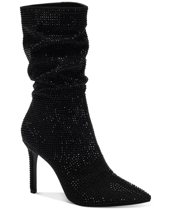 Thalia Sodi Womens Raquell Pointed Toe Rhinestones Mid-Calf Boots