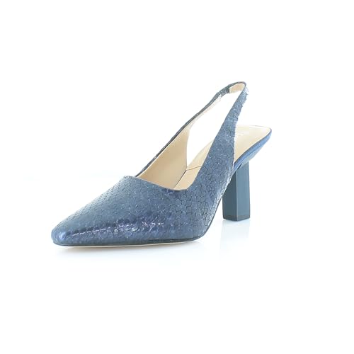 Franco Sarto Womens Milano Pointed Toe Slingback Pump, Navy, 6