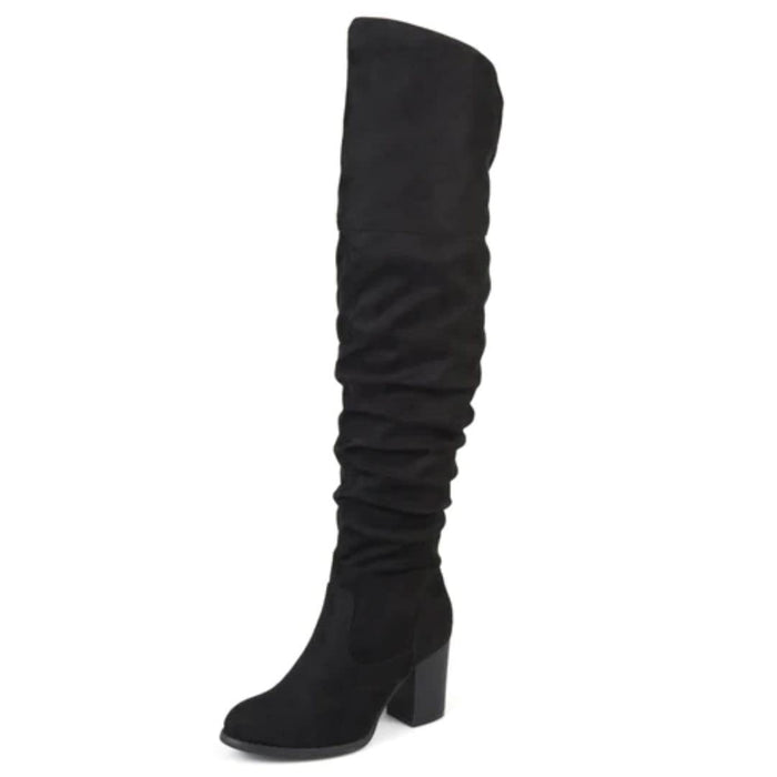 Journee Kaison Womens' Stacked Over the Knee Boots