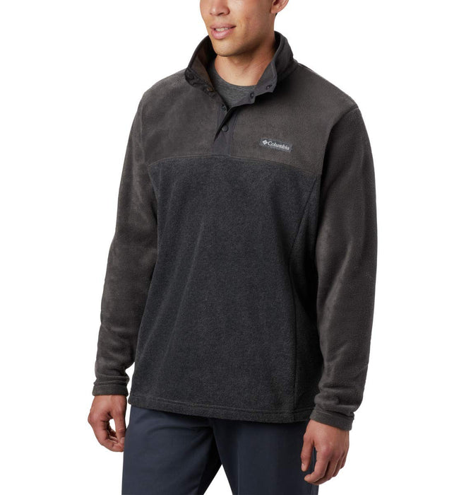 Columbia Men's Steens Mountain Half Snap, charcoal heather, shark, 1X