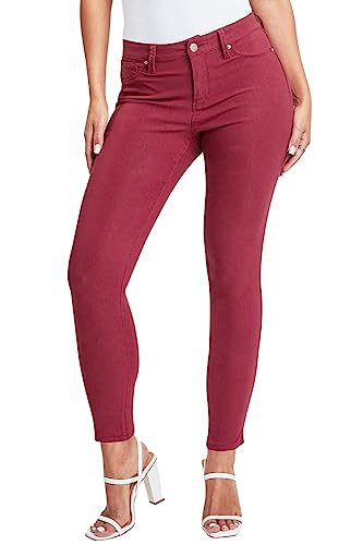 YMI Women's Junior Hyperstretch Forever Color Mid-Rise Skinny Jean