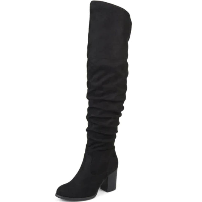 Journee Kaison Womens' Stacked Over the Knee Boots