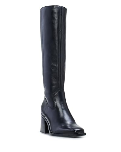 Vince Camuto Women's Sangeti Stacked Heel Knee High Boot Fashion, Golden Walnut, 8.5