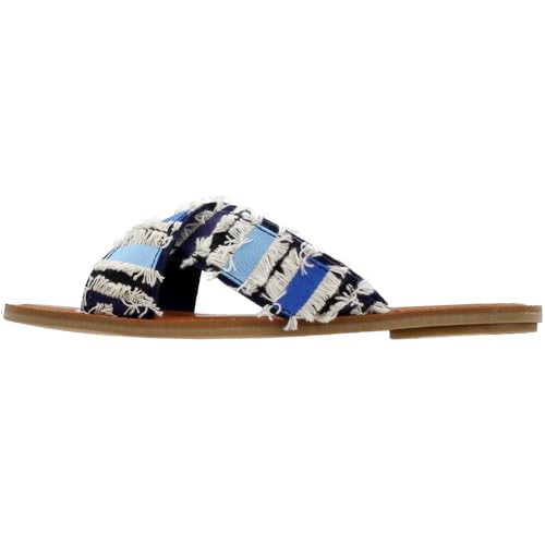 TOMS Womens Viv Fringe Flat Athletic Sandals