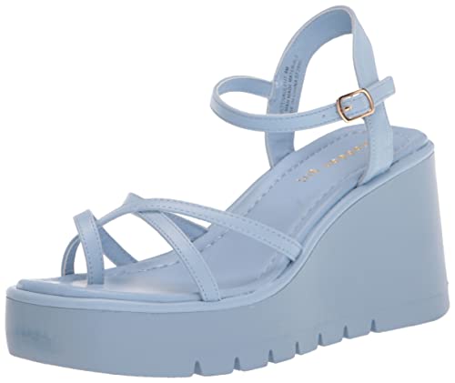 Madden Girl Women's Vault Wedge Sandal, Baby Blue, 6.5