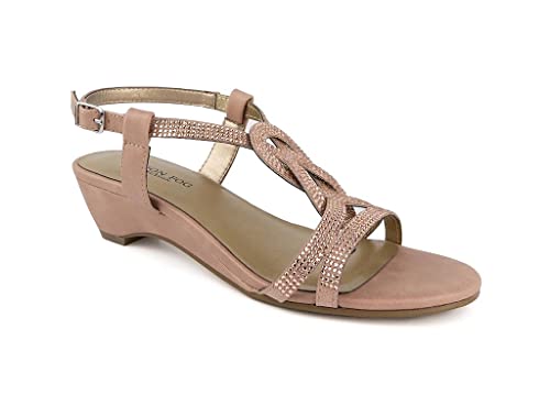 LONDON FOG Women's Meadow Wedge Sandals