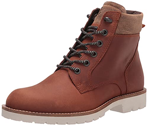 ECCO Men's Jamestown High Ankle Boot, Cognac/Cocoa Brown Nubuck, 12-12.5