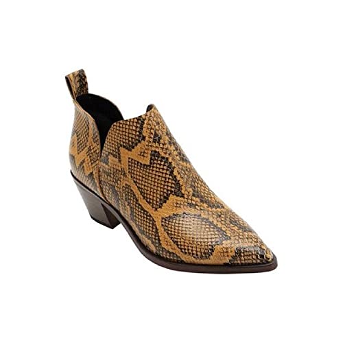 Dolce Vita Women's Sonni Ankle Boot, Amber Snake Print Leather, 8.5 M US