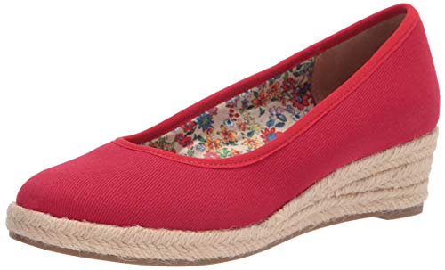 LifeStride Women's Karma Slip Ons, Fire Red, 8.5 Wide