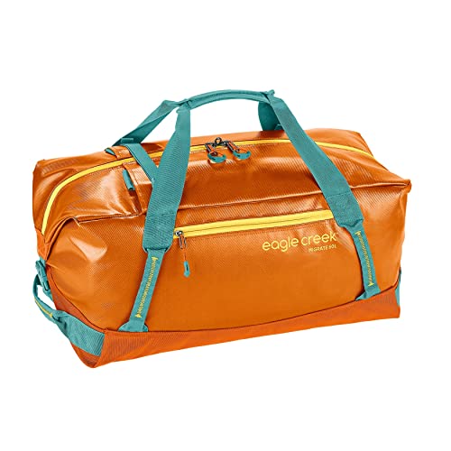 Eagle Creek Migrate Duffel 60L Travel Bag - Featuring Durable Water-Resistant 100% Recycled Materials, Wide Mouth Opening, and Tuck Away Backpack Straps, Dandelion Yellow