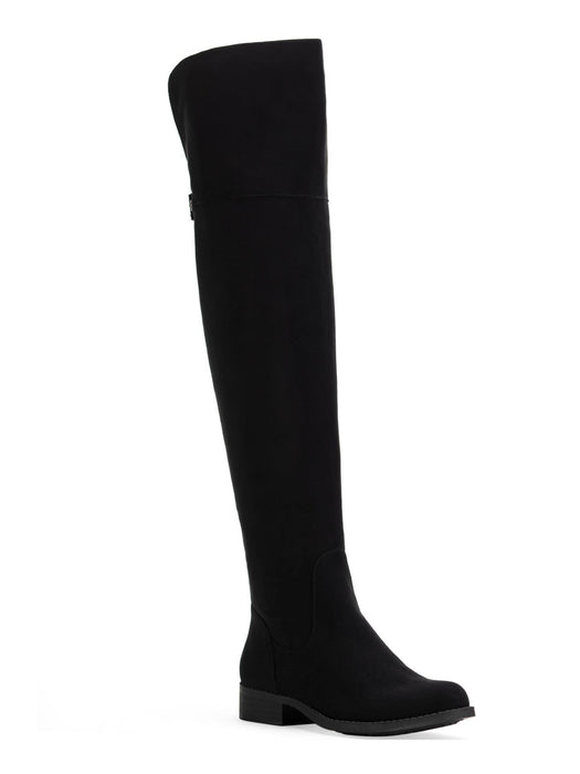 Sun + Stone Womens Allicce Microsuede Over-The-Knee Boots Black 6.5 Medium (B,M)