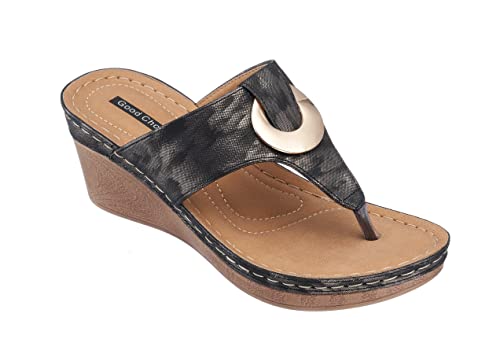 GC Shoes Womens Memory Foam Wedge Sandals