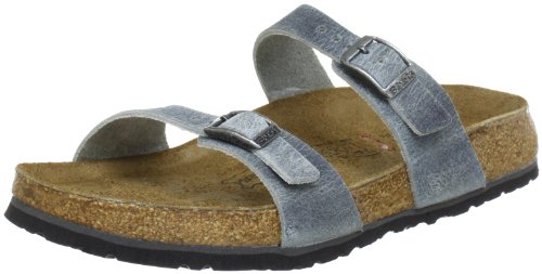 Birki's Unisex Tahiti Arunta Gris Textile Slippers