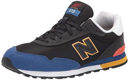 New Balance Kid's 515 V1 Lace-up Sneaker, Black/Blaze, 2.5 Little Kid