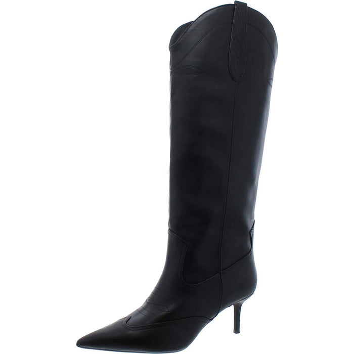 INC Womens Hayleigh Faux Leather Knee-High Boots Black 6 Medium (B,M)