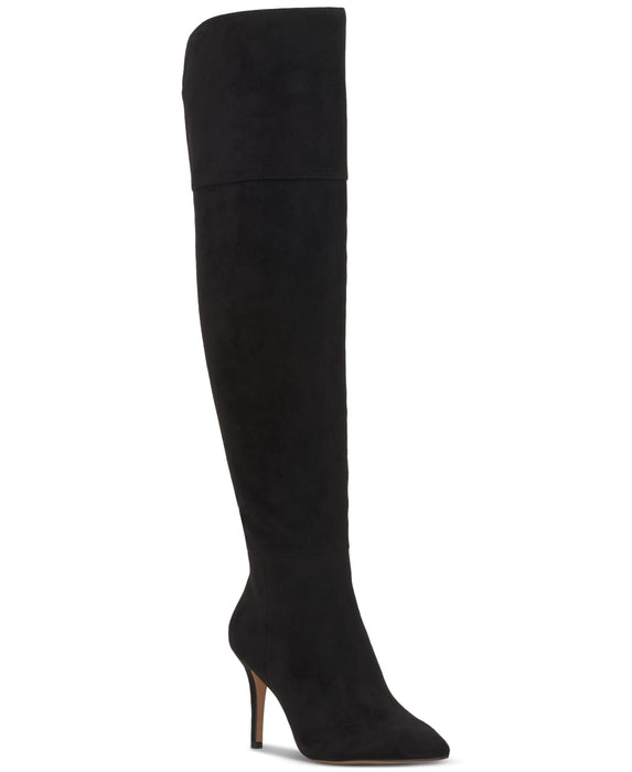 Jessica Simpson Women's Adysen Over-The-Knee Boots, Black Faux Suede, 8.5