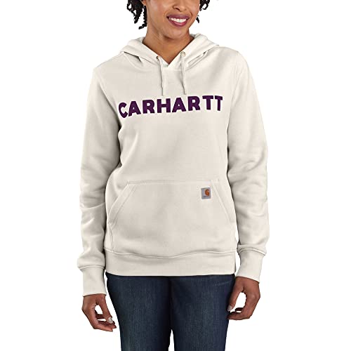 Carhartt Women's Relaxed Fit Midweight Logo Graphic Sweatshirt, Malt, X-Large