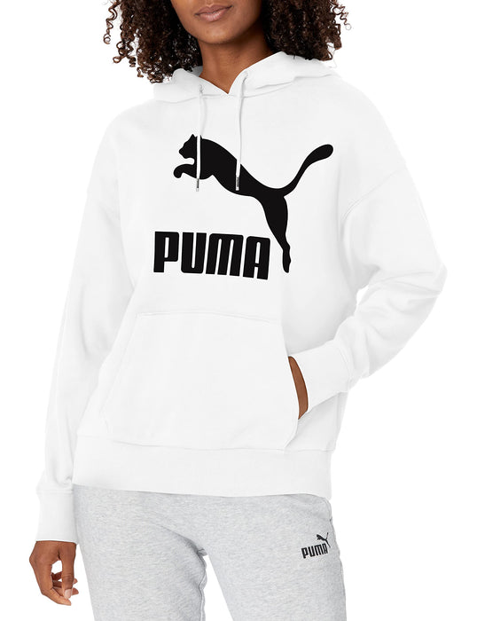 PUMA Classics Logo Hoodie Puma White/Puma Black XS