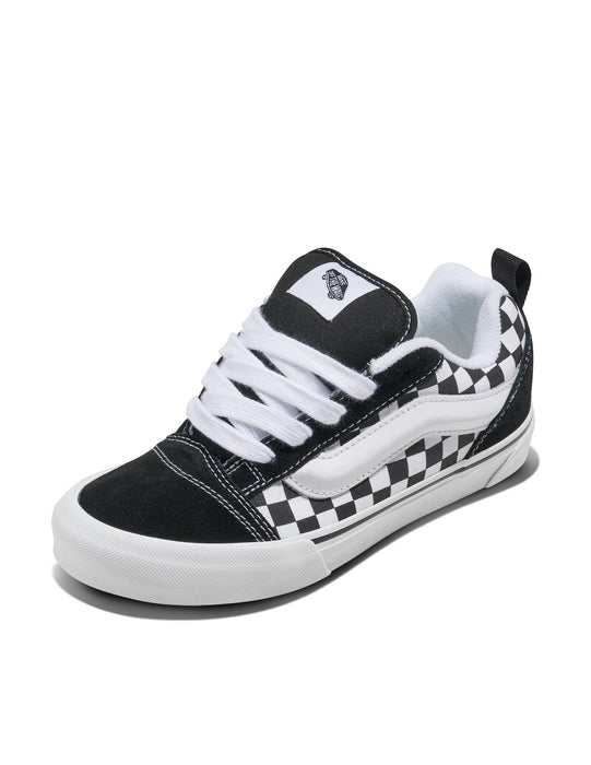 Vans Kids Knu Skool Sneakers Checkerboard Black White 4 M