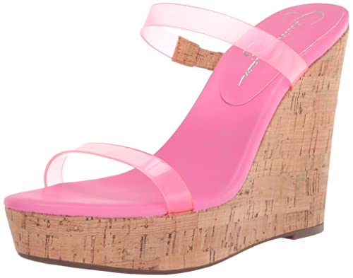 Jessica Simpson Women's Tumile Wedge Sandal, Pink, 6