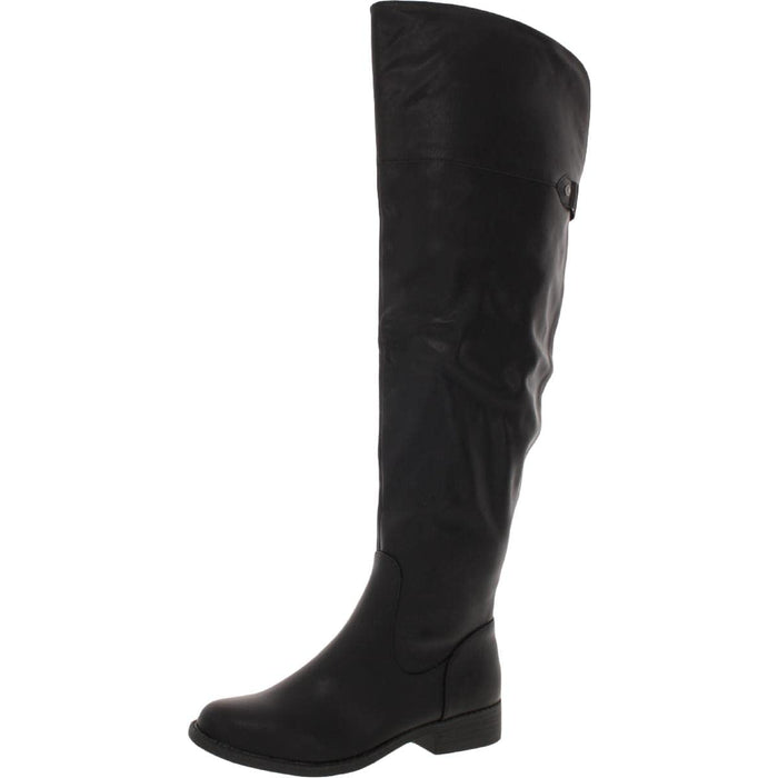 Sun + Stone Womens Allicce Microsuede Over-The-Knee Boots Black 6.5 Medium (B,M)