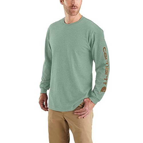 Carhartt Men's Loose Fit Heavyweight Long Logo Sleeve Graphic T-Shirt