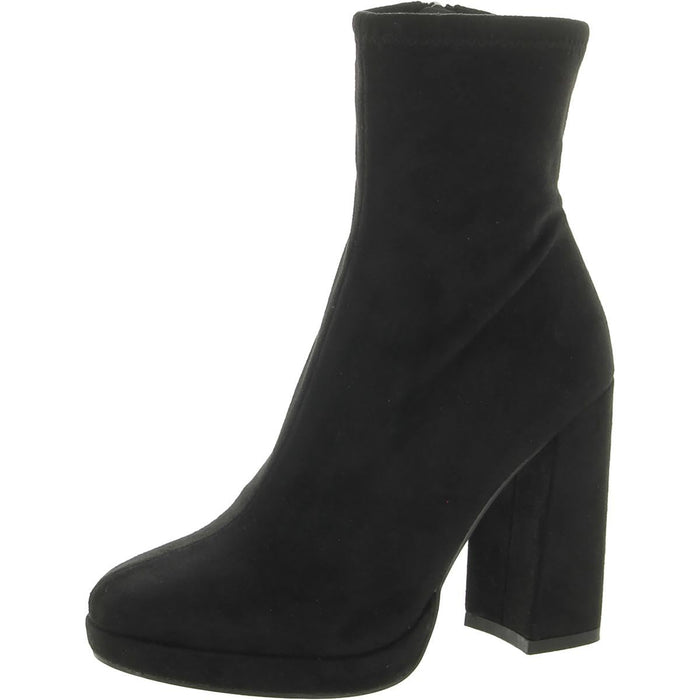 Steve Madden Womens Macayla Faux Leather Ankle Boots