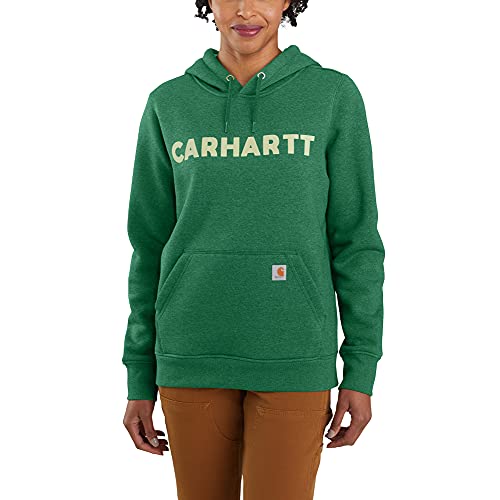 Carhartt Women's Relaxed Fit Midweight Logo Graphic Sweatshirt, Malt, X-Large