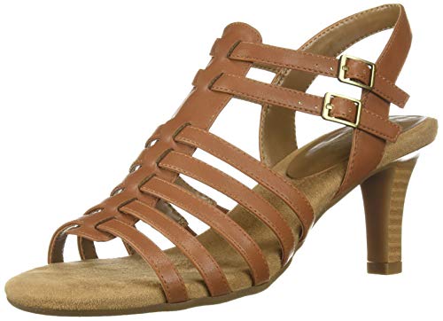 A2 by Aerosoles Women's Pass Through Heeled Sandal, Dark Tan, 8.5 M US