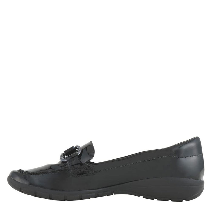 Easy Spirit Women's Avienta Loafer, Black-Patent, 9 Narrow