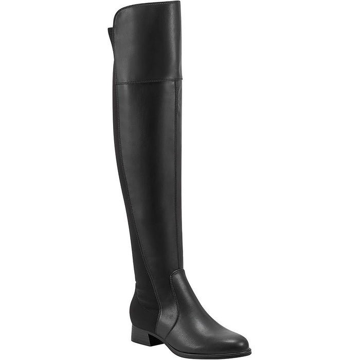 Marc Fisher Womens Faux Leather Tall Over-The-Knee Boots Black 6 Medium (B,M)