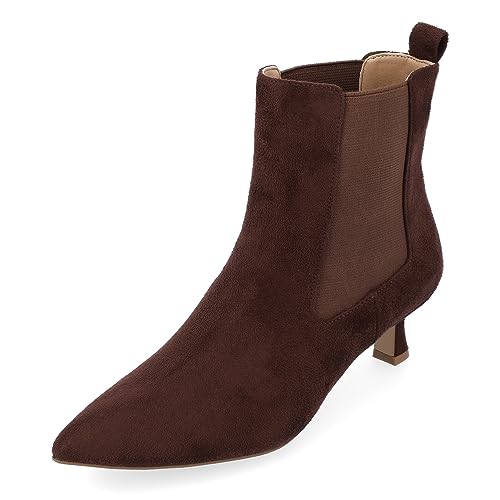 Journee Collection Women's Tenlee Ankle Boots, Brown, 9.5