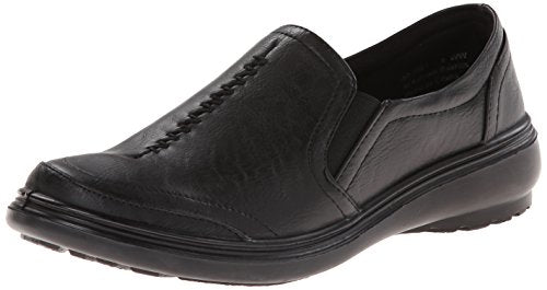 Easy Street Women's Ultimate Slip On Oxford Flats Black 6.5 M