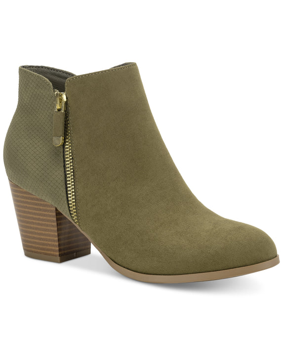 Style & Co. Womens Masrinaa Zipper Suede Booties