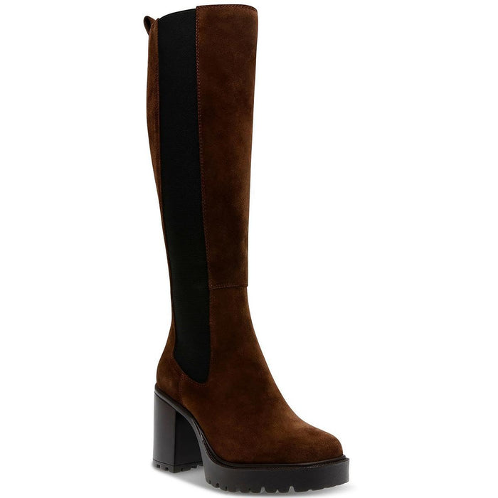 Steve Madden Women's Deegan Knee High Boot, Brown Suede, 8.5