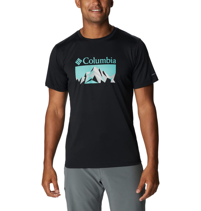 Columbia Zero Rules? Graphic S/S Shirt Black/Fractal Peaks Graphic LG